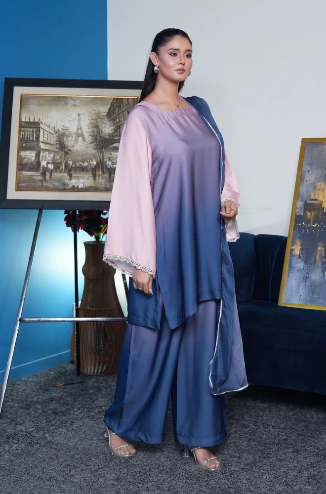 Faveza DUALITY premium 3pc silk suit for women with elegant dupatta