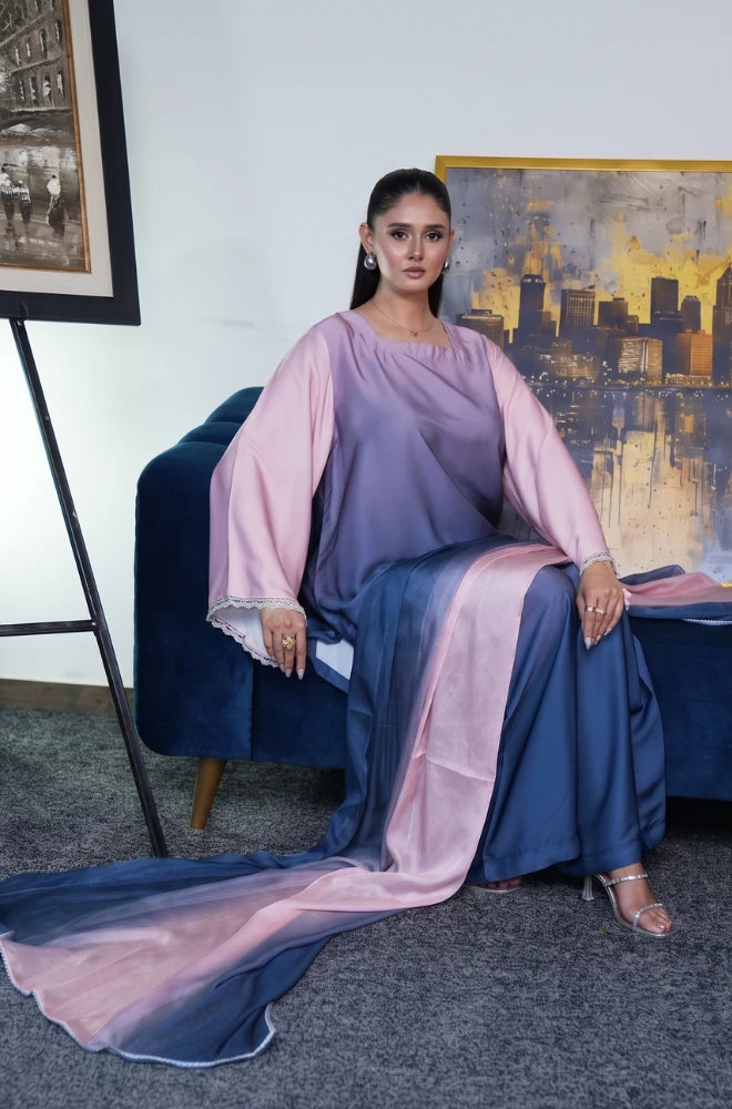 Faveza DUALITY premium 3pc silk suit for women with elegant dupatta