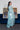 Faveza ready to wear raw silk suit for women in sky blue with matching dupatta.