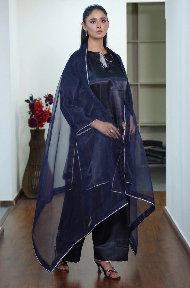 Faveza Orlessa raw silk suit for wedding with Farshi shalwar